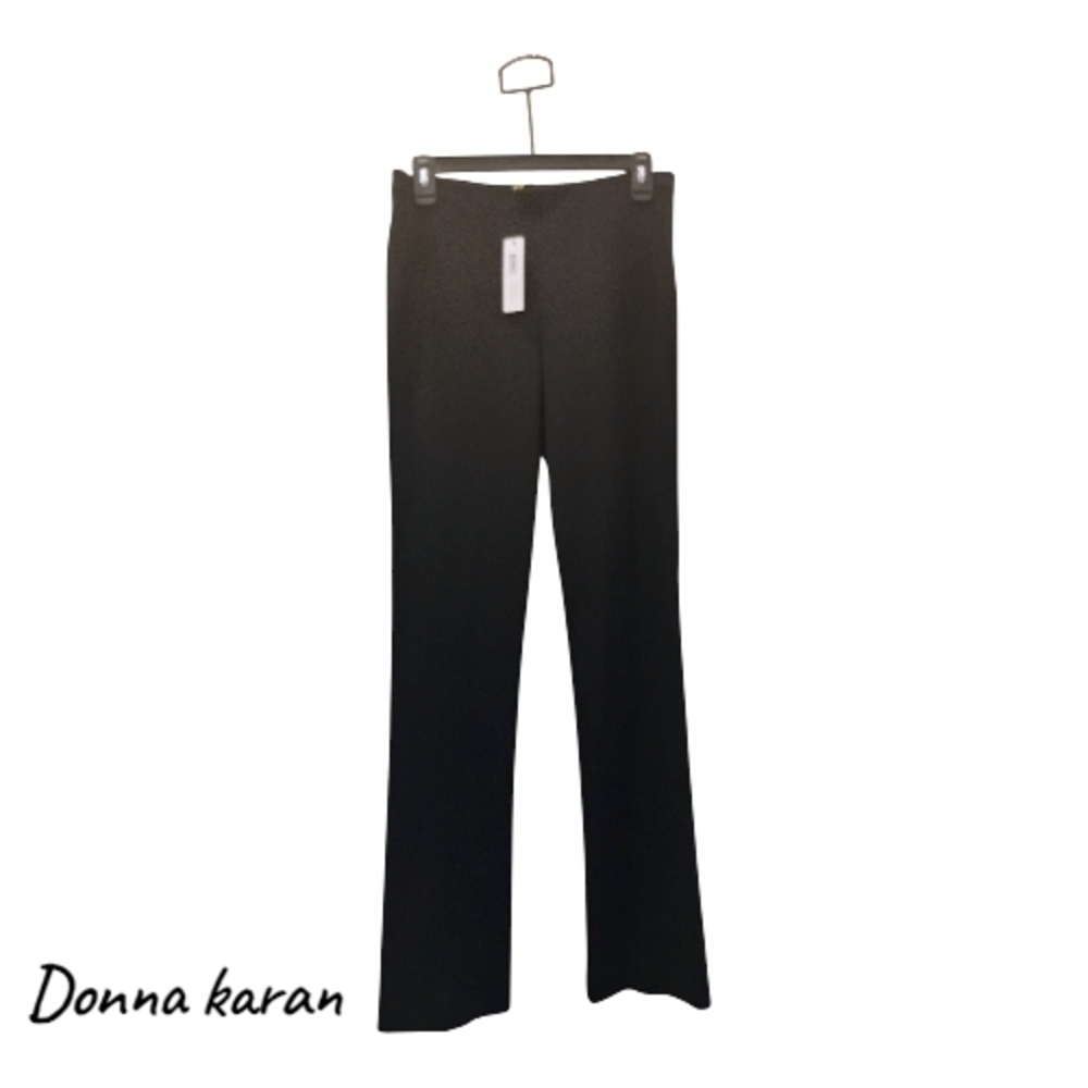 Donna Karan Elegant Black Flare Pants